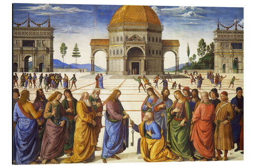 Aluminium print Giving of the Keys to St. Peter, Sistine Chapel, Vatican, 1481