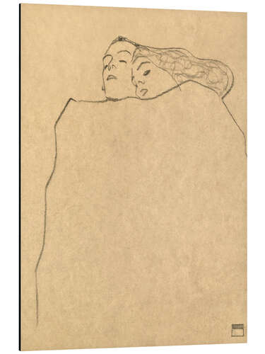 Aluminium print Sleeping Couple, 1909