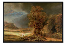 Gerahmter Kunstdruck Landscape with the Good Samaritan, 1638