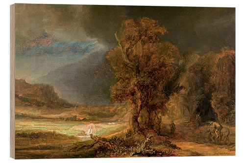 Holzbild Landscape with the Good Samaritan, 1638