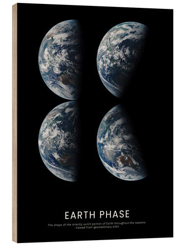 Tableau en bois Earth Phase