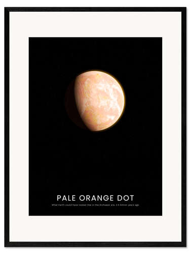 Ingelijste kunstdruk Pale Orange Dot