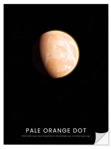 Selvklebende plakat Pale Orange Dot