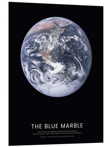 Foam board print The Blue Marble - Apollo 17