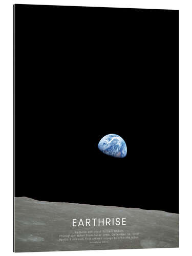 Tableau en plexi-alu Earthrise - Apollo 8