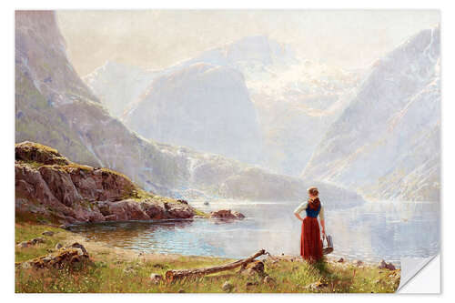Sisustustarra A Young Girl by a Fjord