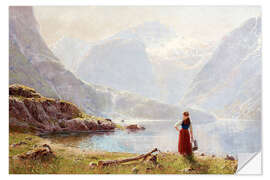 Wall sticker A Young Girl by a Fjord