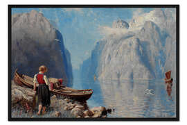 Gerahmter Kunstdruck Norsk Fjordlandskap