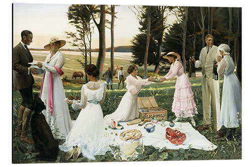 Stampa su alluminio The Afternoon Picnic, 1919