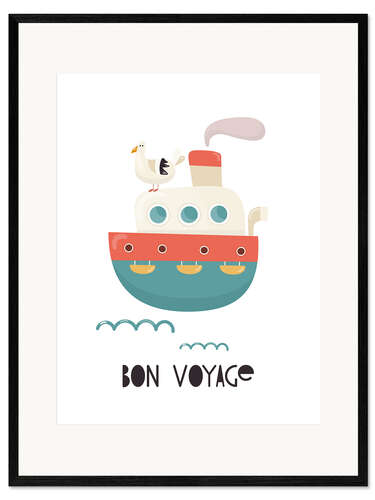 Gerahmter Kunstdruck Bon Voyage - Baby Nursery