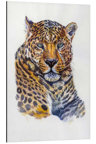 Alubild Aquarell Leopard