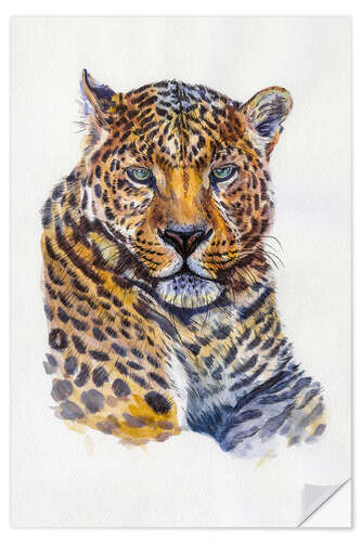 Wandsticker Aquarell Leopard