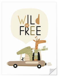 Wall sticker Wild and Free - Nordic Nursery