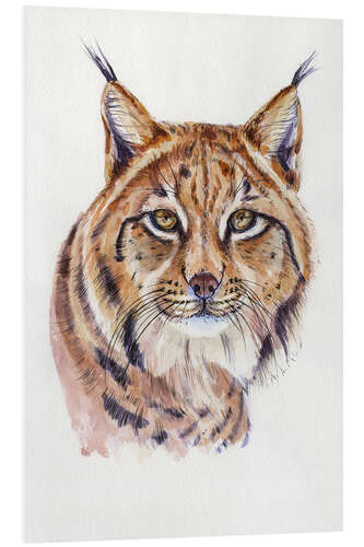 Quadro em PVC Watercolour Lynx