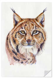 Selvklebende plakat Watercolour Lynx