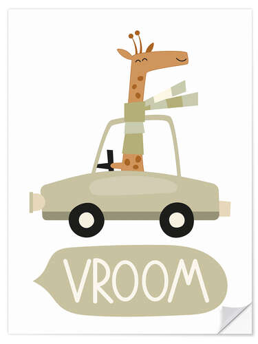 Vinilo para la pared Baby Giraffe Vroom