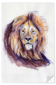 Wall sticker Watercolour Lion