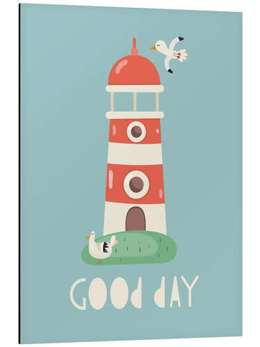 Aluminium print Good Day Lighthouse - Baby Nursery