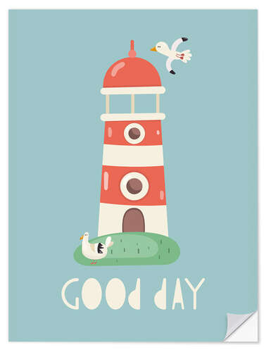 Adesivo murale Good Day Lighthouse - Baby Nursery