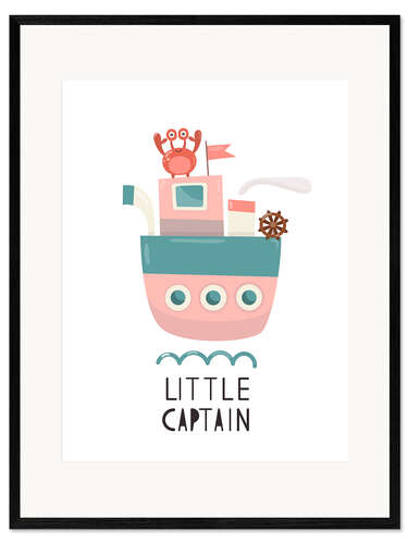 Framed art print Little Captain - Baby Nursery