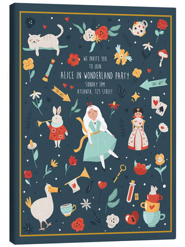 Canvas-taulu Alice in Wonderland Party