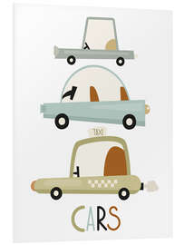 Foam board print Cars - Nordic Nursery