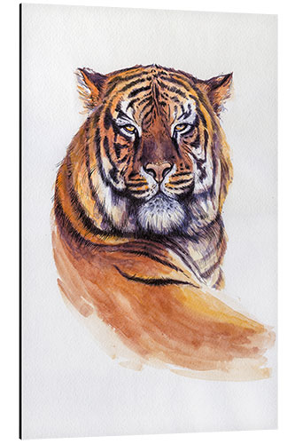 Tableau en aluminium Watercolour Tiger