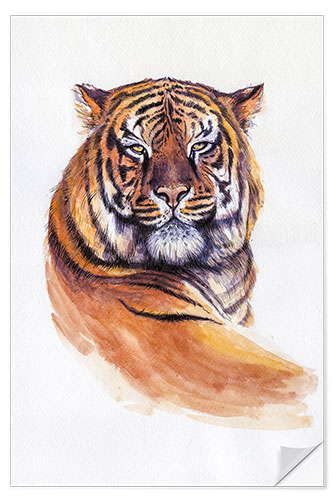 Sticker mural Watercolour Tiger