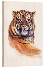 Puutaulu Watercolour Tiger