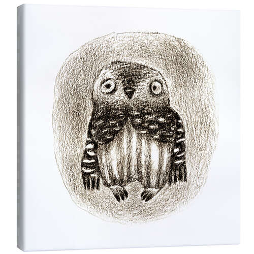 Canvas print Owl with sweater