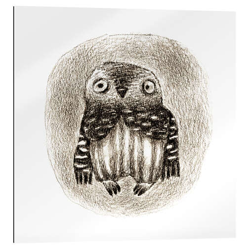 Gallery print Owl with sweater