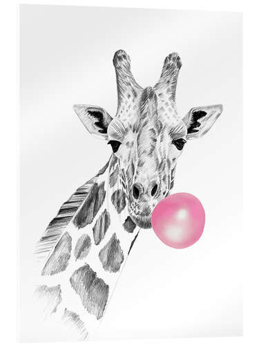 Acrylic print Bubblegum Giraffe