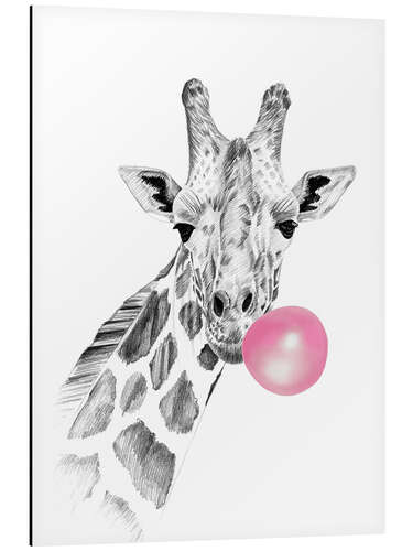 Aluminiumsbilde Bubblegum Giraffe