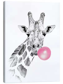 Leinwandbild  Bubblegum Giraffe - Kidz Collection