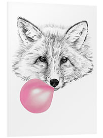 Foam board print Bubblegum Fox