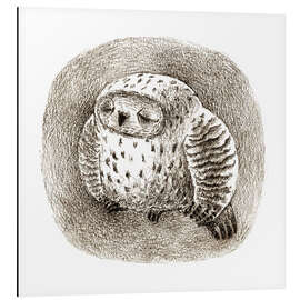 Magnettafel Eule schläft