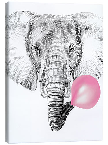 Canvas print Bubblegum Elephant