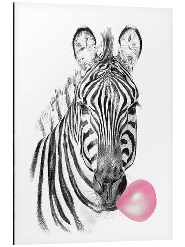 Aluminiumsbilde Bubblegum Zebra