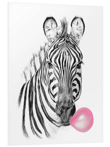 Foam board print Bubblegum Zebra