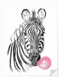 Sticker mural Bubblegum Zebra