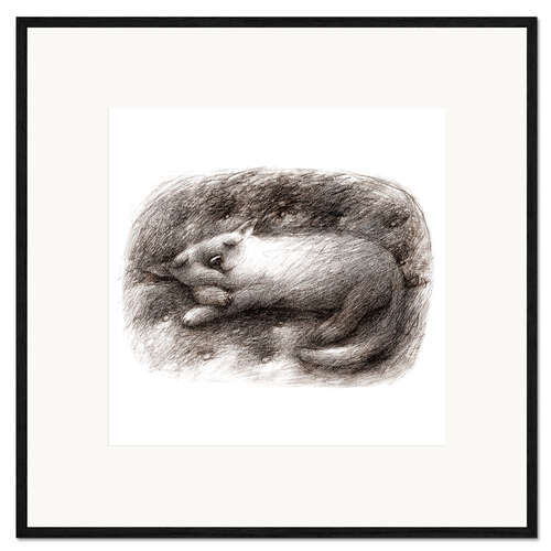 Kehystetty taidepainatus Sleeping Cat