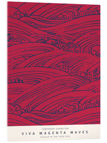 Akrylglastavla Viva Magenta Waves III