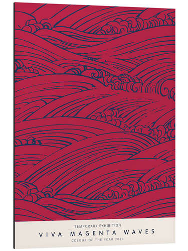 Aluminium print Viva Magenta Waves III