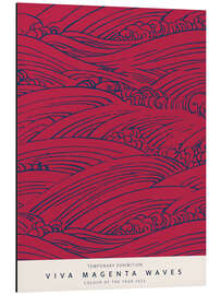 Aluminium print Viva Magenta Waves III