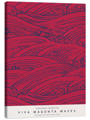 Canvastavla Viva Magenta Waves III