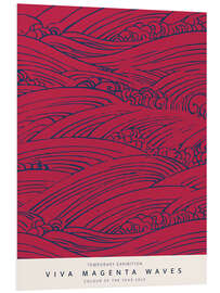 Tableau en PVC Viva Magenta Waves III