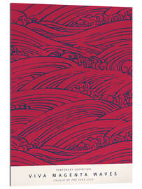 Quadro em plexi-alumínio Viva Magenta Waves III