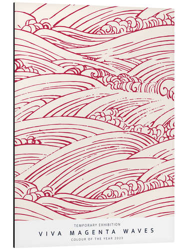 Quadro em alumínio Viva Magenta Waves II