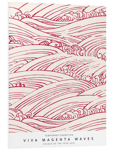 Foam board print Viva Magenta Waves II