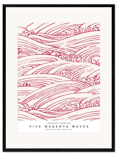 Innrammet kunsttrykk Viva Magenta Waves II